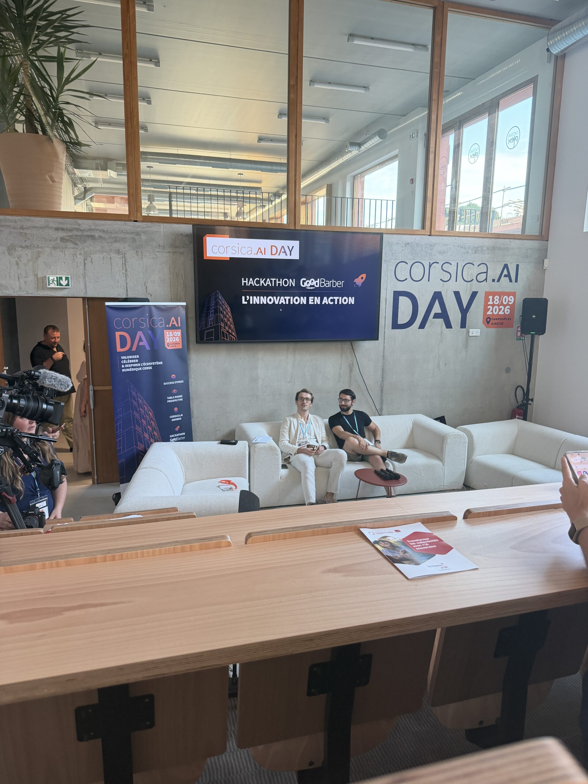 La scène du Corsica AI Day au CampusPlex d’Ajaccio